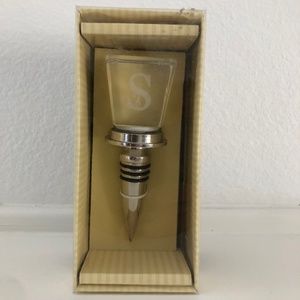 Wine Stopper - Engraved with an S - NEVER OPENED - Cypress Home